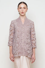 Dinara Kebaya Top in Oat Greyish