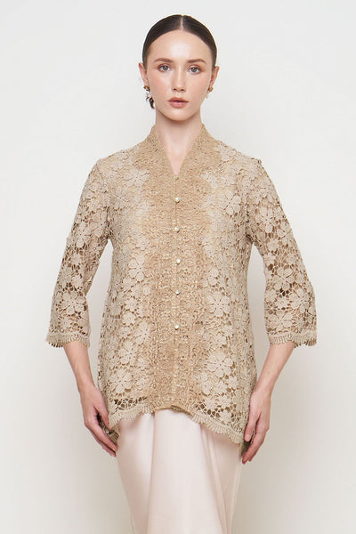 Dinara Kebaya Top in Nude Peach