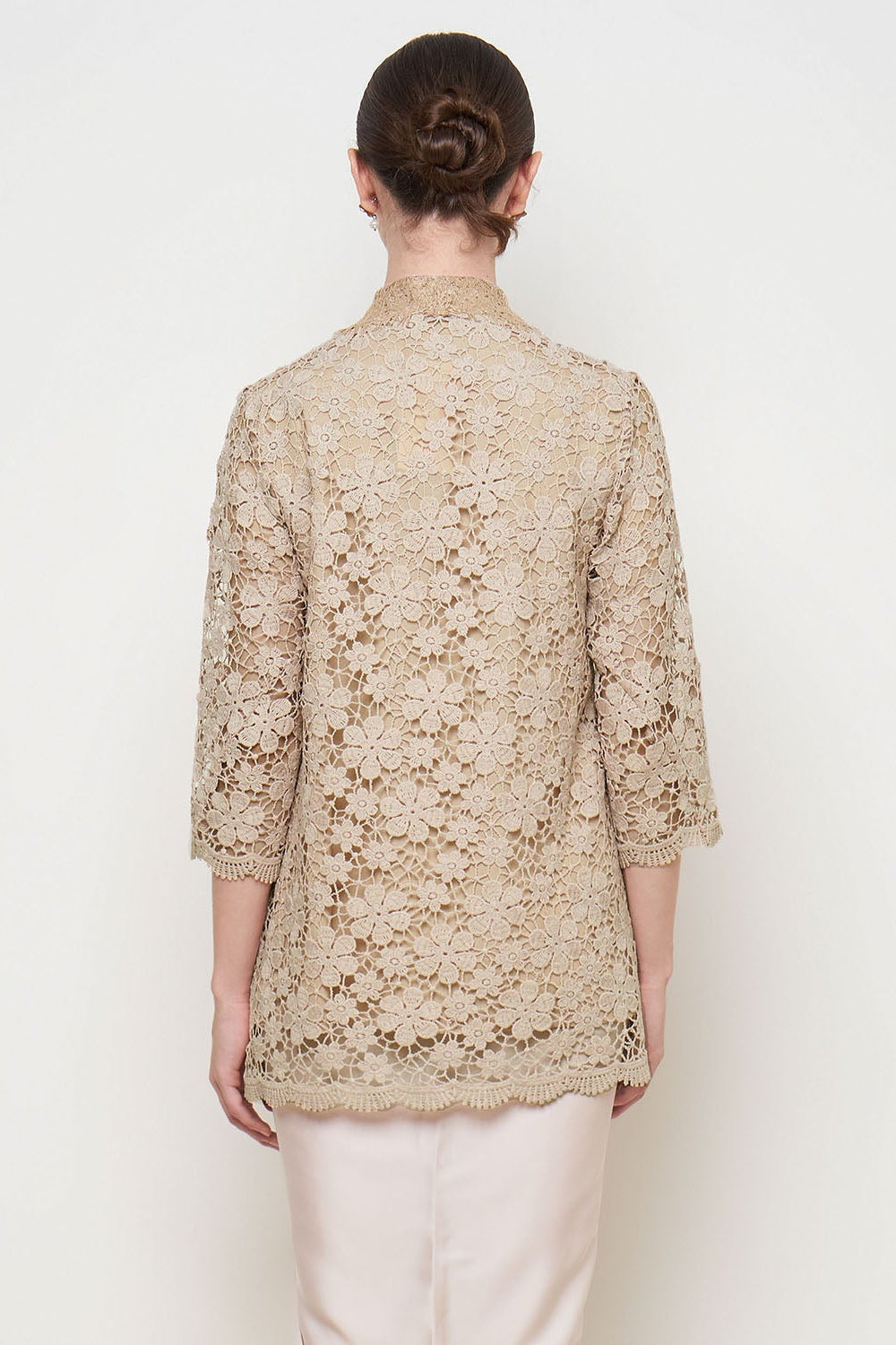 Dinara Kebaya Top in Nude Peach