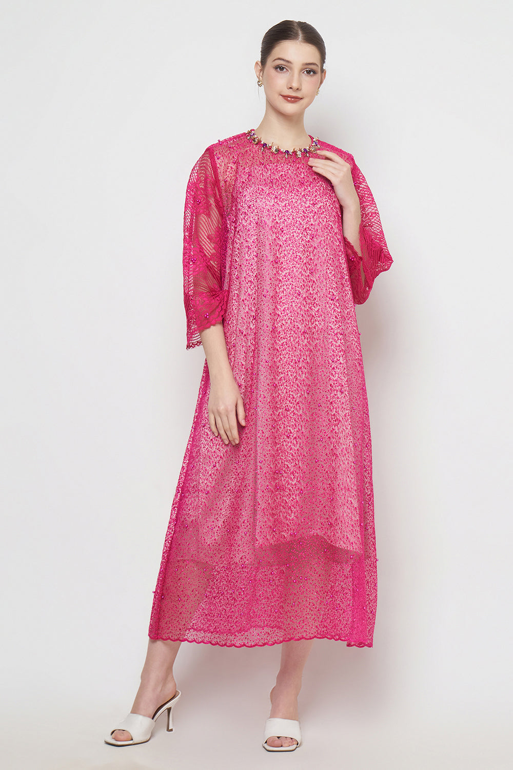 Azelia Dress in Pink Fuschia