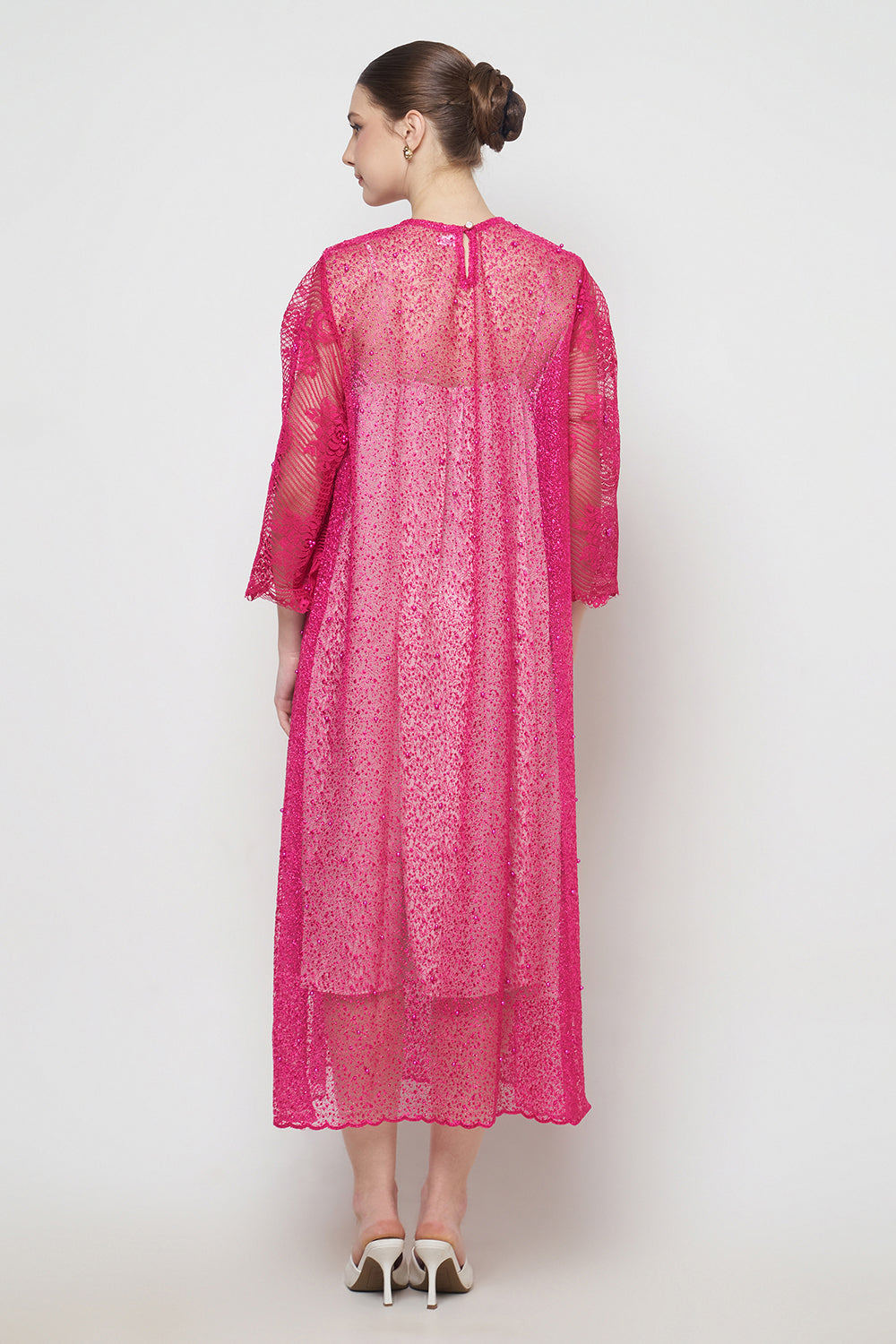 Azelia Dress in Pink Fuschia