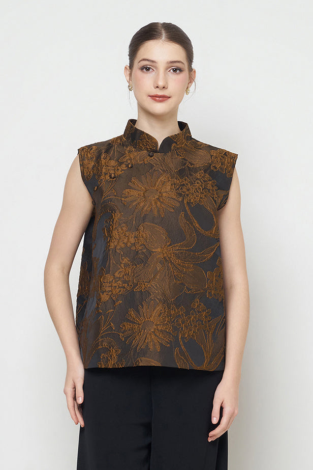 Claire Top in Black Gold