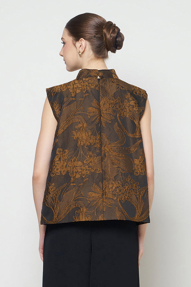 Claire Top in Black Gold