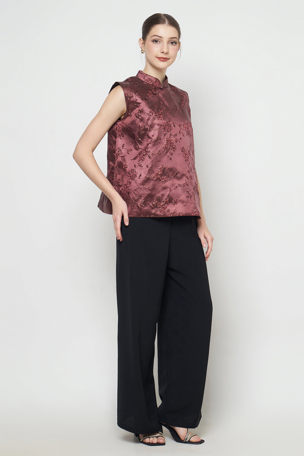 Claire Top in Maroon