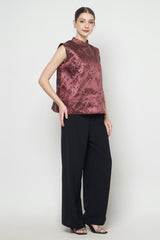 Claire Top in Maroon