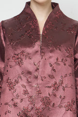 Leona Outer Top in Maroon