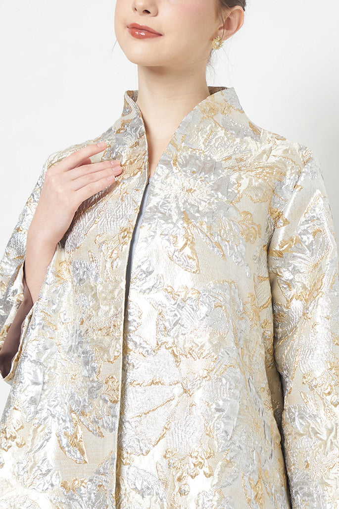 Leona Outer Top in Ivory Gold