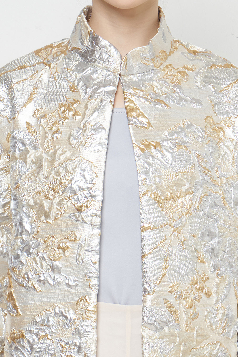 Klaira Outer Top in Ivory Gold