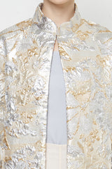 Klaira Outer Top in Ivory Gold