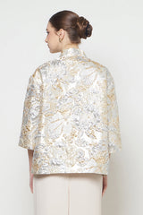 Klaira Outer Top in Ivory Gold