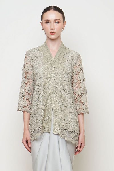 Dinara Kebaya Top in Sage Green