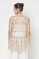 Daisy Outer Top in Rose Gold