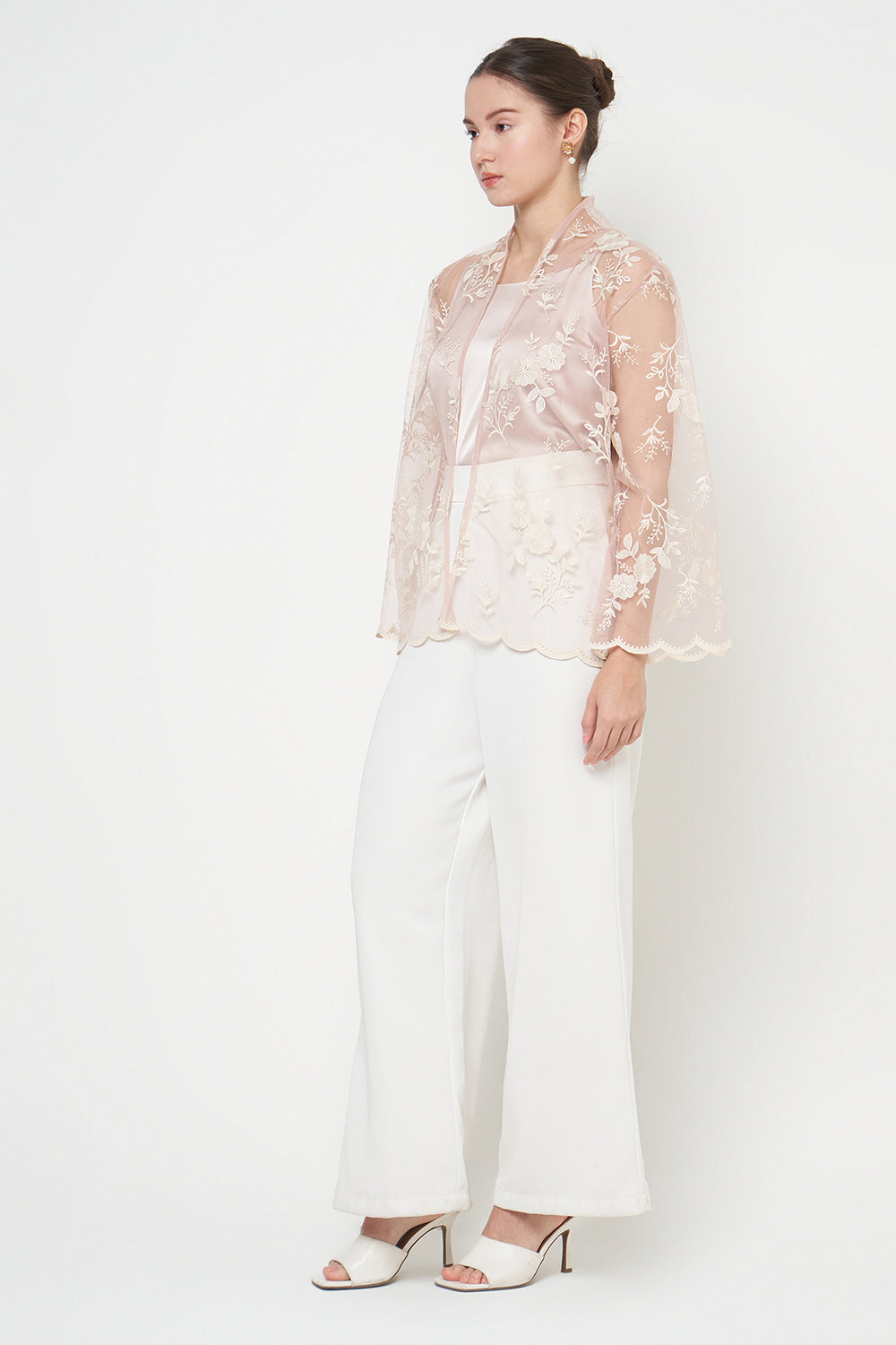Aliva Outer Top in Blush Pink