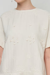 Amelia Mini Dress in Ivory White