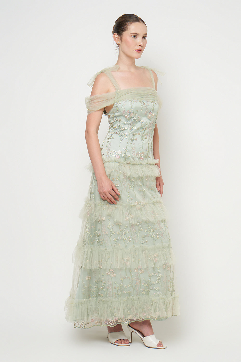 Gardenia Dress in Sage Green