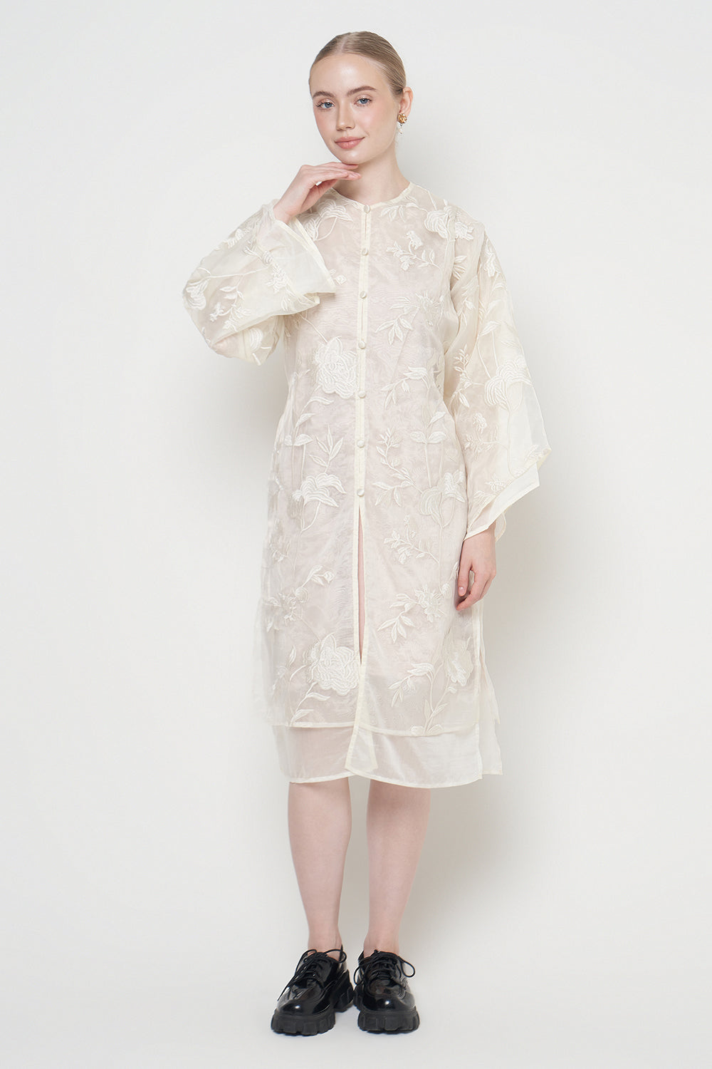 Aubrey Long Tunic in Ivory