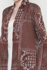 Noea Long Outer Top in Brown