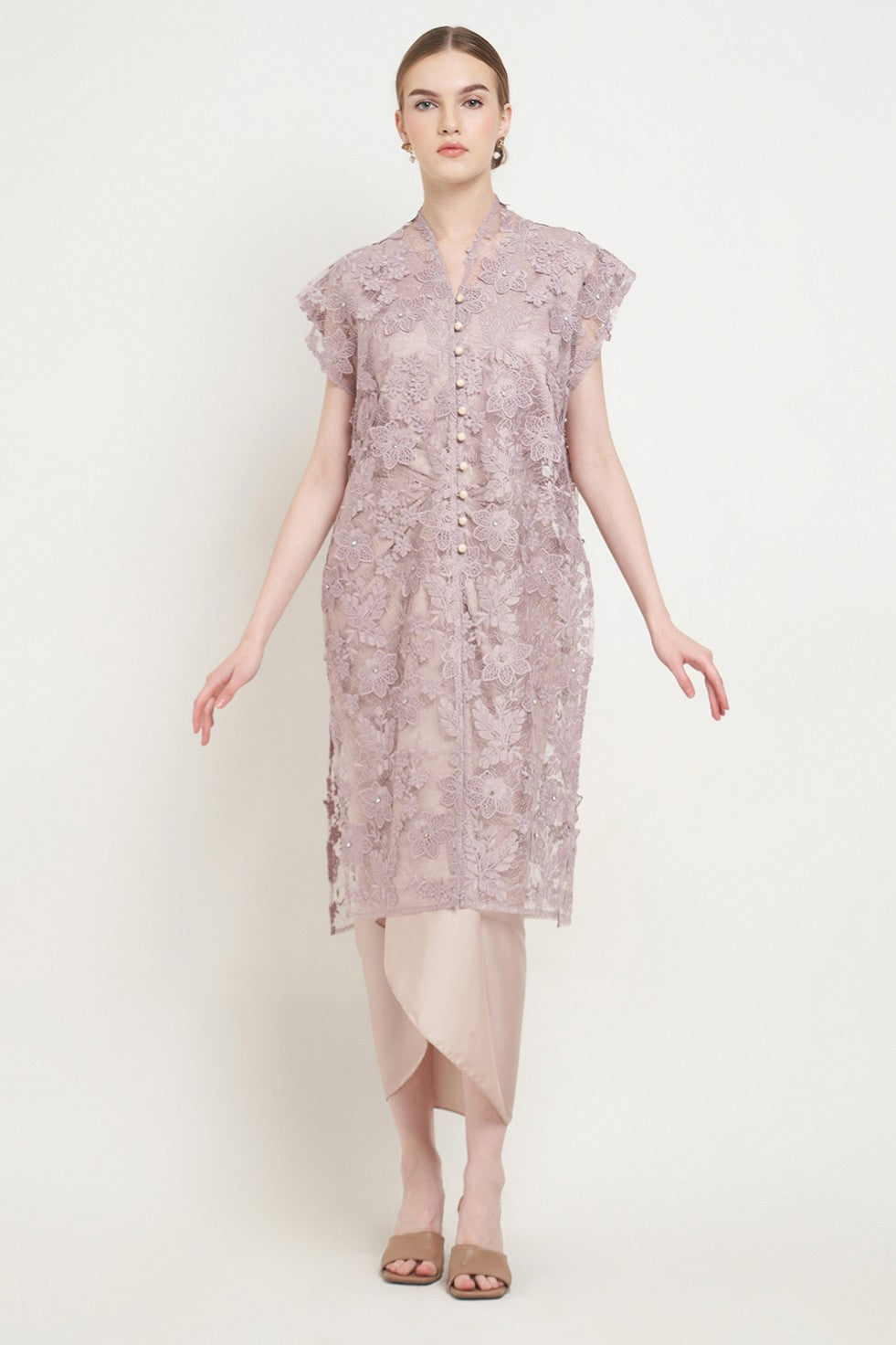 Yuna Long Outer Top in Lilac