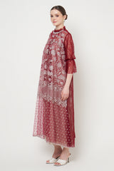 Anala Dress in Maroon
