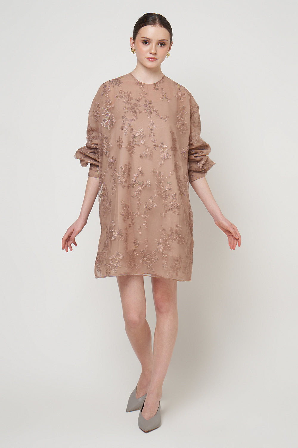 Raelyn Tunic Top Nude Brown