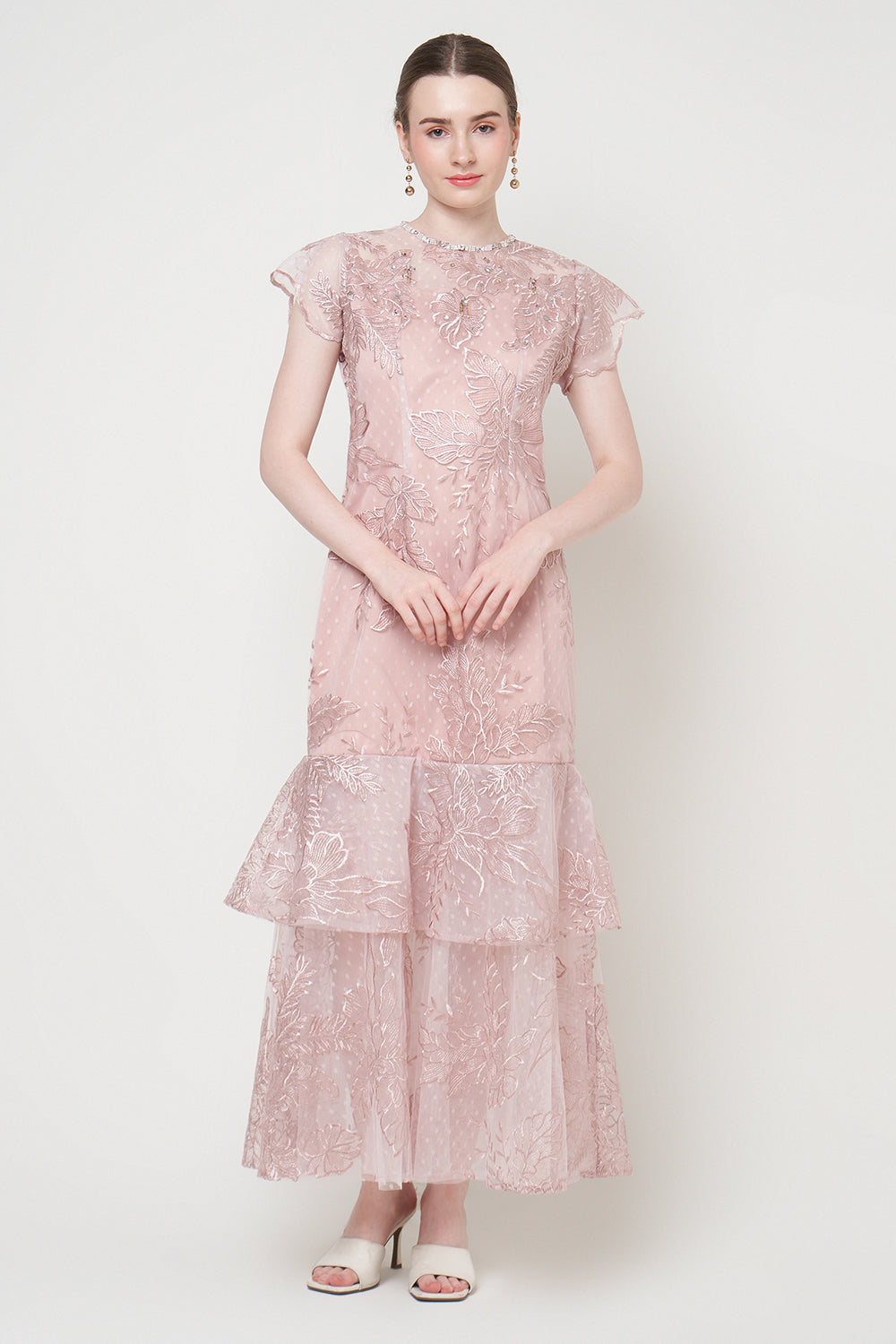 Erella Dress in Dusty Pink