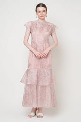 Erella Dress in Dusty Pink