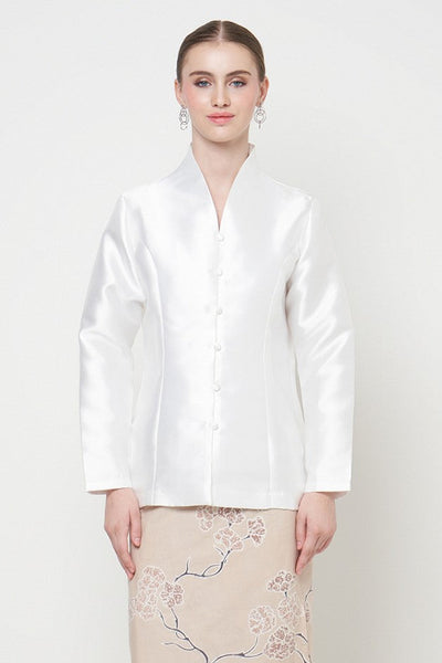 Rania Kebaya Top in White