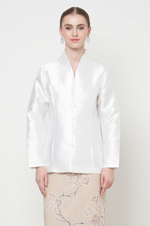 Rania Kebaya Top in White