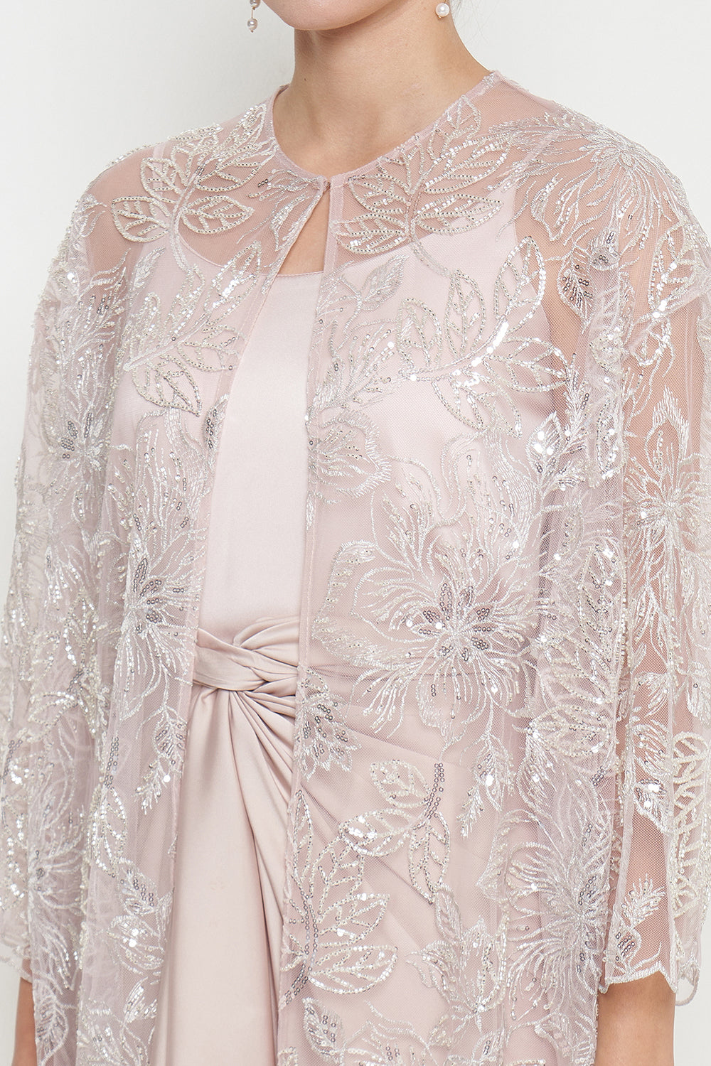 Pranika Outer Top in Baby Pink