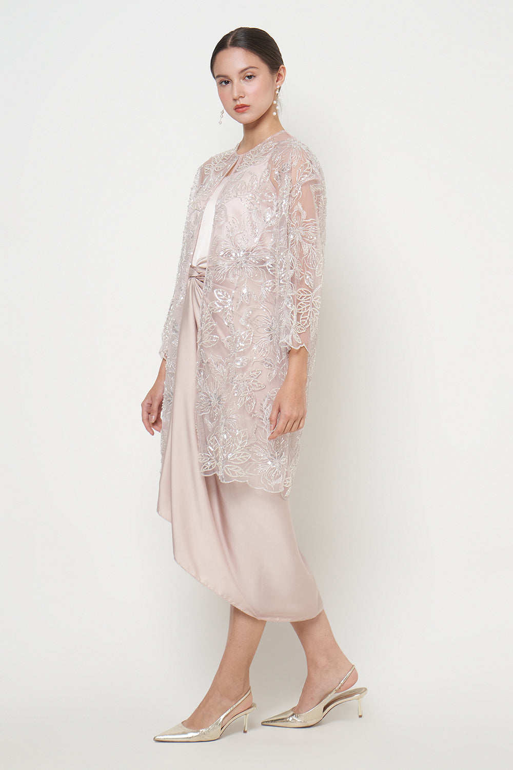 Pranika Outer Top in Baby Pink