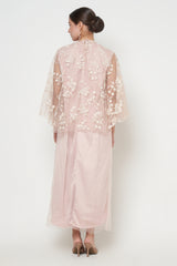 Kirana Cape Dress in Pink Blush