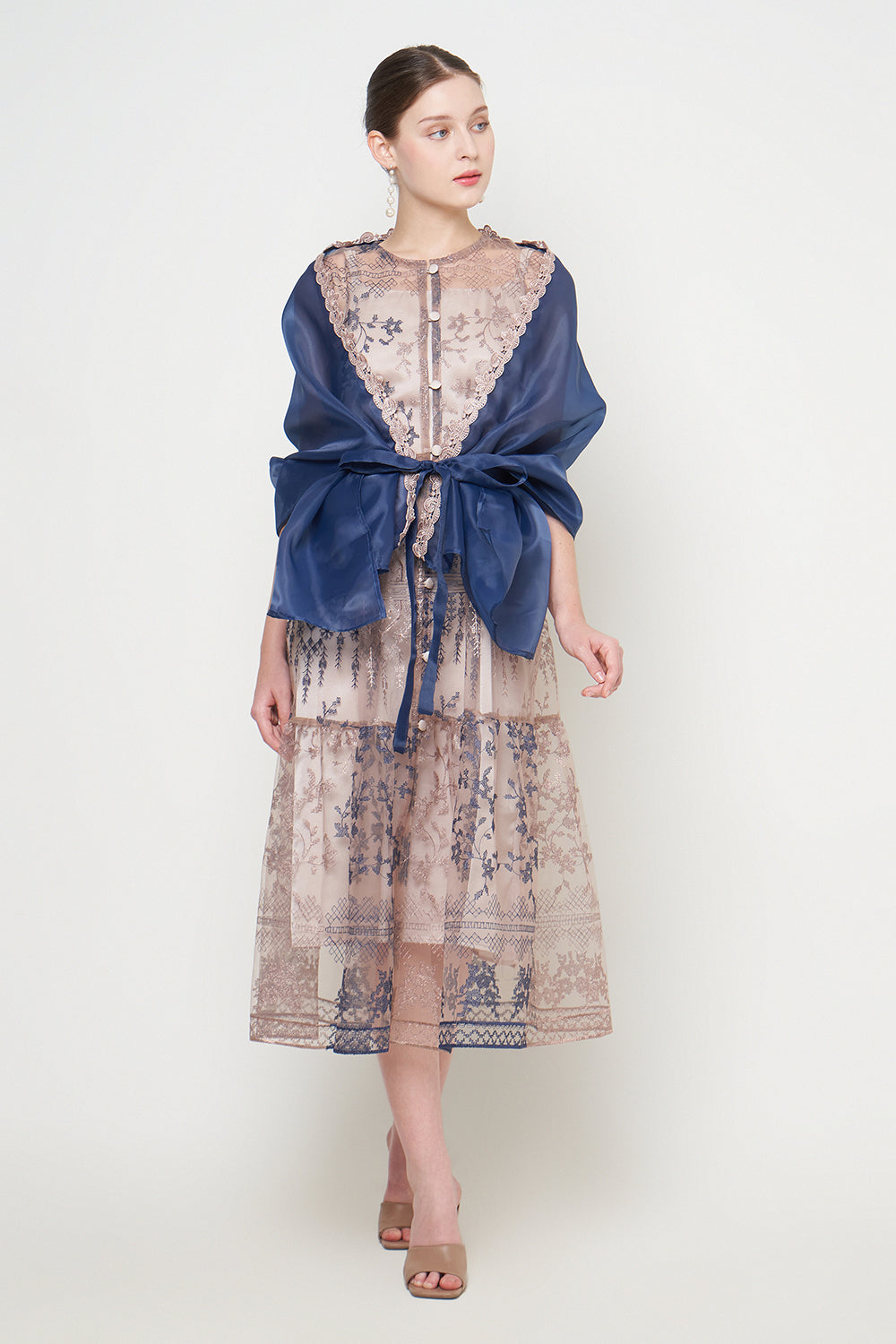 Jameela Dress in Navy