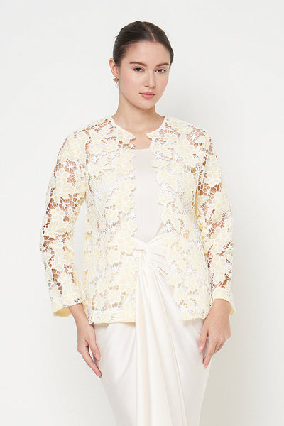 Terry Outer Top in Butter Yellow