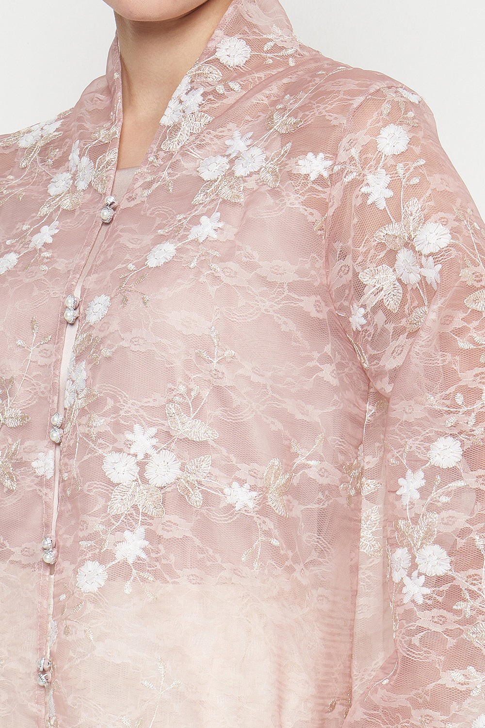Rehana Kebaya Top in Blush Pink