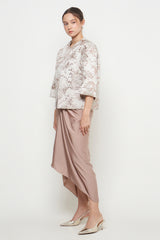 Klaira Outer Top in White Gold