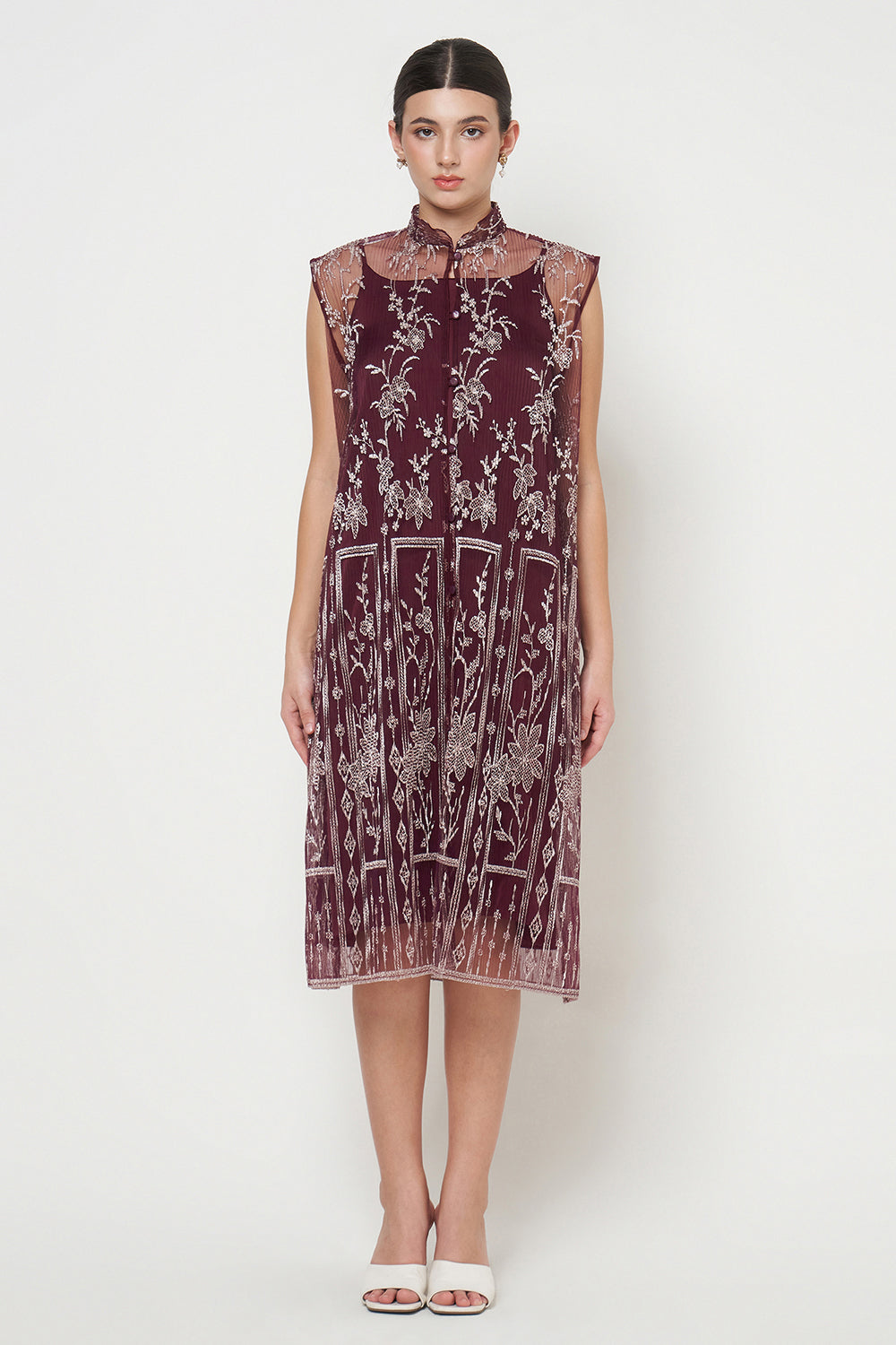 Mayleen Dress in Maroon