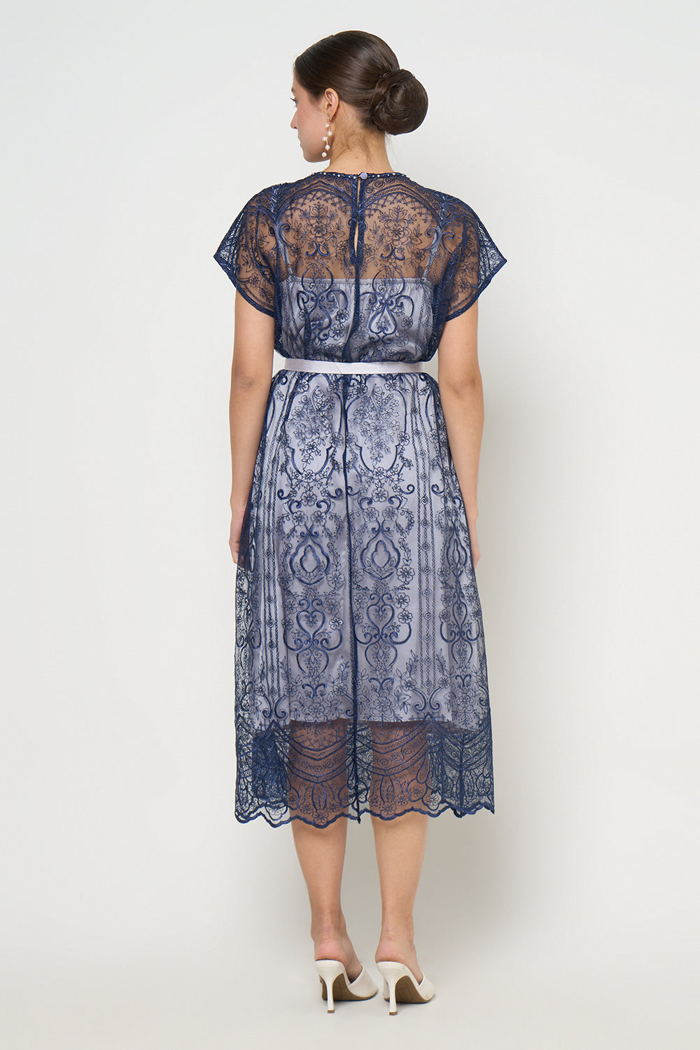 Ghina Dress in Navy