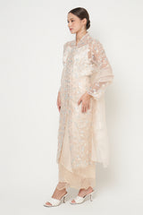 Kanaya Long Kebaya Set in Cream