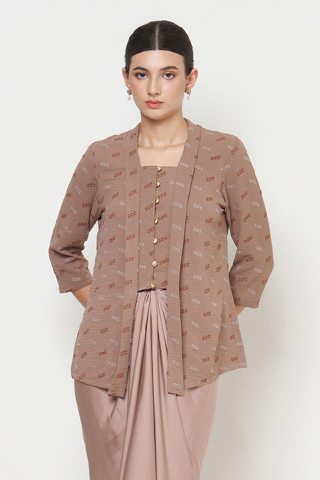 Andini Kebaya Top in Brown