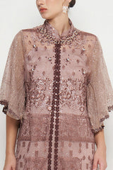 Inaya Dress in Mahogany