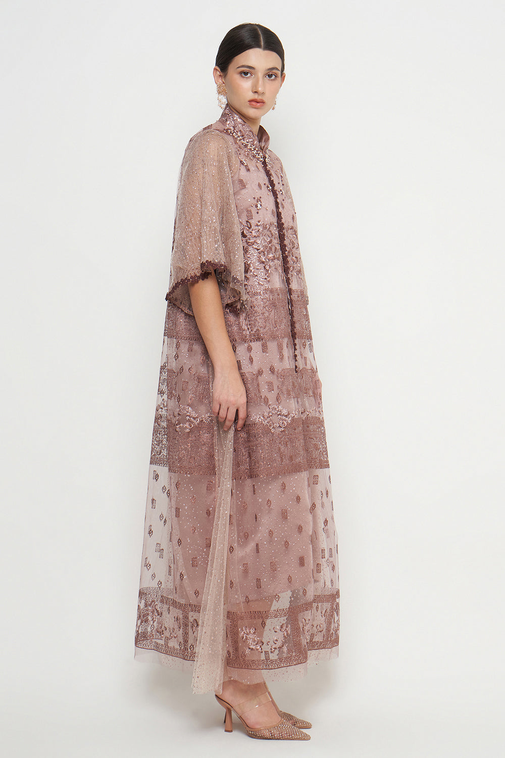 Inaya Dress in Mahogany