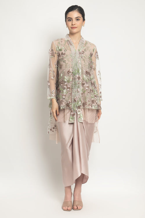 Anaia Kebaya Top in Pinkish White