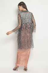 Anaia Multicolor Kebaya Top in Smoke Grey