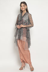 Anaia Multicolor Kebaya Top in Smoke Grey