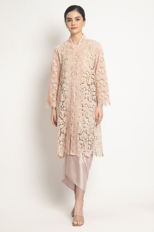 Flora Long Outer Top Pinkish Peach