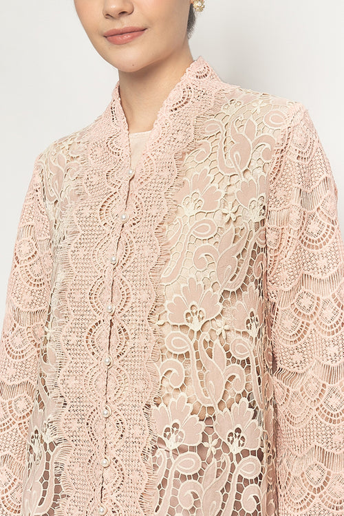 Flora Long Outer Top Pinkish Peach