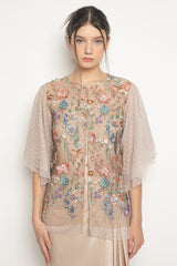 Linnea Outer Top in Bronze Floral