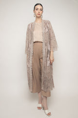 Raya Long Outer Top in Nude