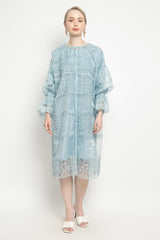 Rose Long Outer Dress in Ice Blue
