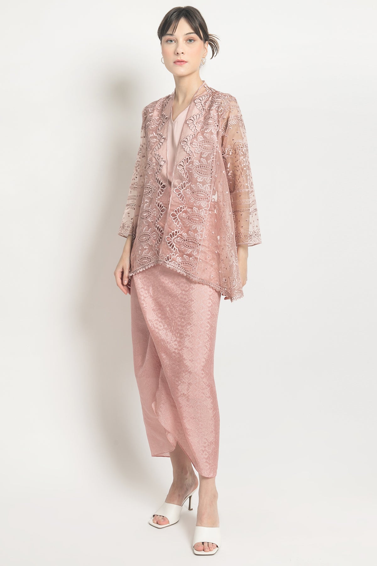 Rosemary Outer in Pink Blush
